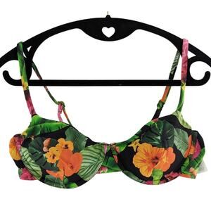 Andie Swim Floral Bikini Top The Bermuda Size Small 34/36